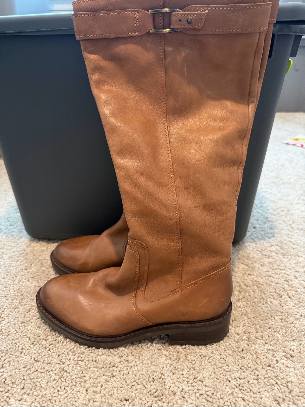 Naturalizer 27 Edit Cayce Chestnut Leather Knee High Boots Women’s Size 6